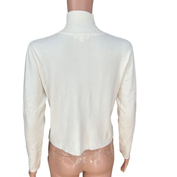 Cali Be 1/2 Zip Cream Pullover Lightweight Sweater Size M - Picture 4 of 9